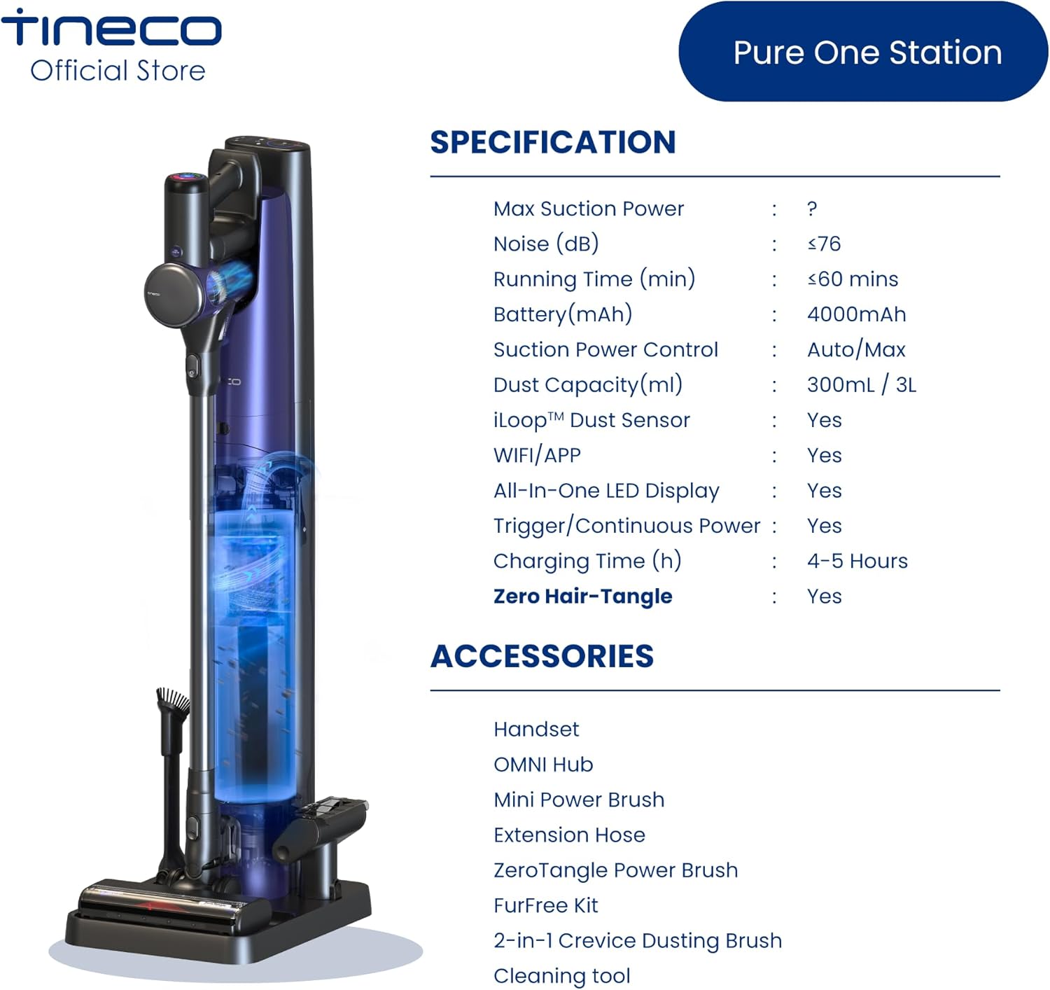 Tineco Pure One - FurFree Smart Cordless Stick Vacuum Cleaner