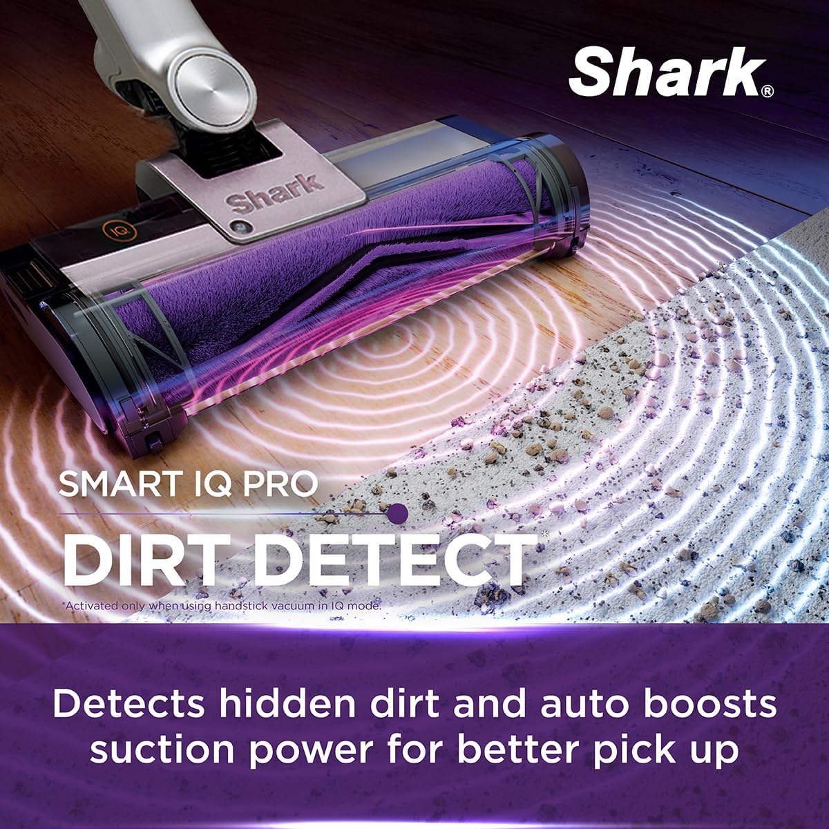 Shark CleanSense IQ+ Cordless Vacuum, Smart IQ PRO with 4 Smart Sensors, Auto Empty Convenience, Powerful Suction and Ultra-lightweight at 2.2kg, Shark IW3241SM 9 (USED)