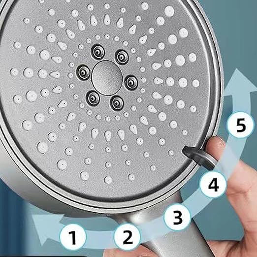 SHOWER HEAD-FIVE SPEED/BLK INEVIFIT 1570/