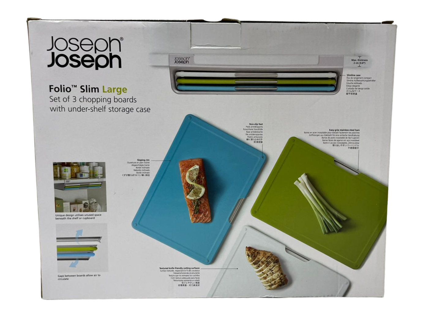 Joseph Joseph Folio Slim Large 3pc Chopping Board Set