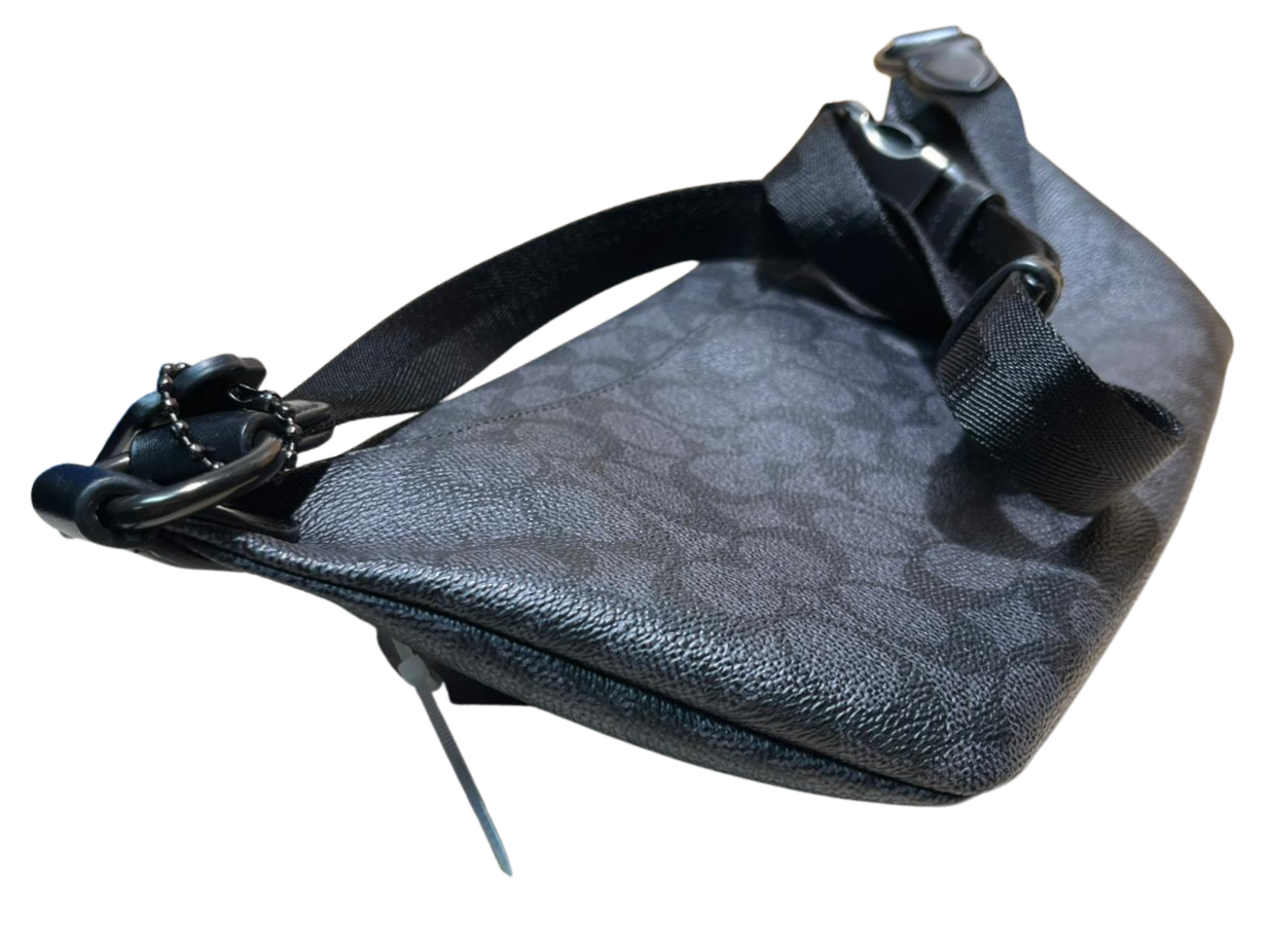 Coach League Belt Bag Black Leather