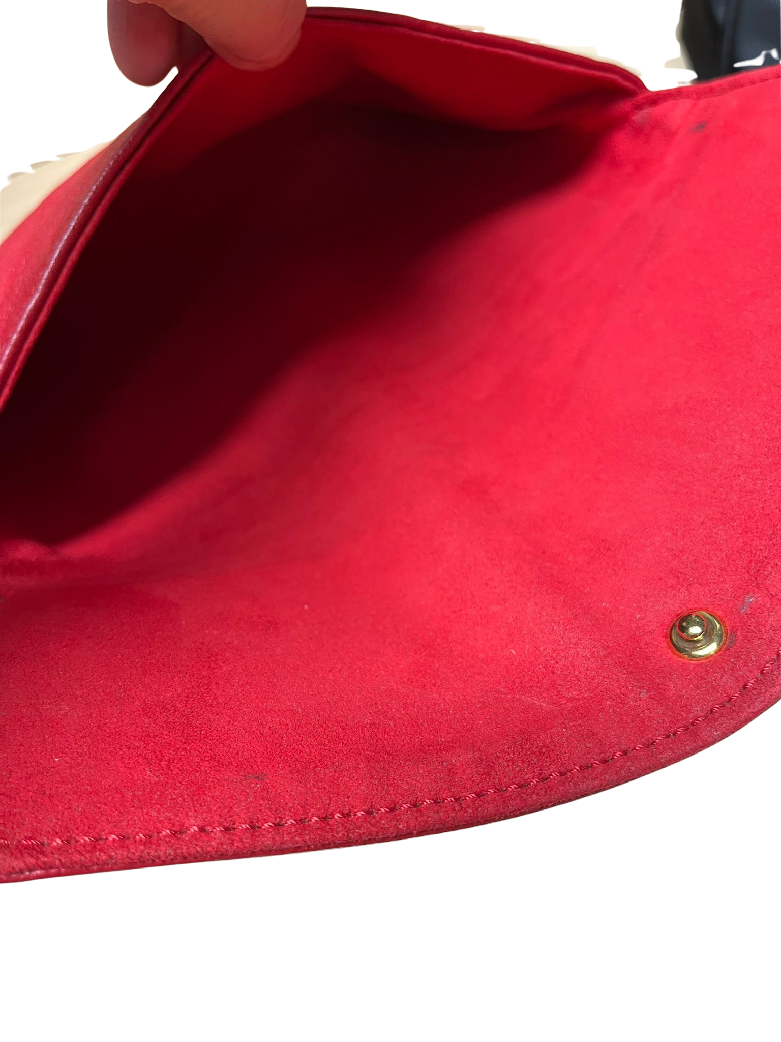 Louis Vuitton Monogram Empreinte Twice Shoulder Bag Cherry