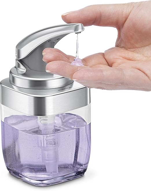simplehuman 15 oz Square Push Pump Liquid Soap Dispenser