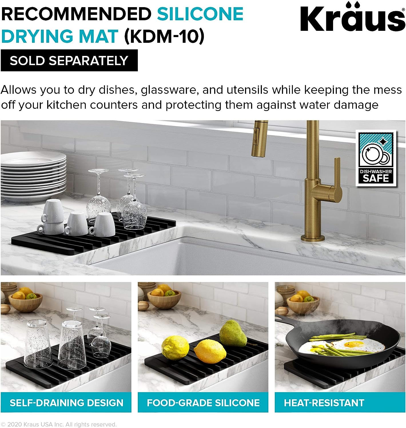 Kraus KBU11 20 inch Undermount Single Bowl 16 gauge Stainless Steel Kitchen Sink JE