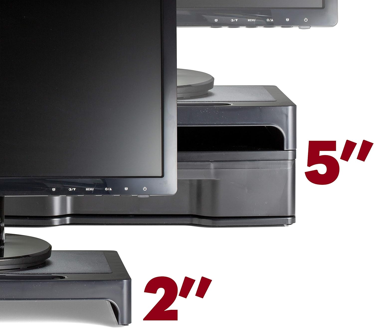 Officemate Monitor Stand With Drawer Black