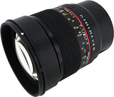 Rokinon 85M-MFT 85mm F1.4 Ultra Wide Lens for Micro Four-Thirds Mount Fixed Lens for Olympus/Panasonic Micro 4/3 Cameras