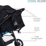 Britax B-Clever Compact Stroller, Cool Flow Teal - One Hand Fold, Ventilated Seating Area, All Wheel Suspension