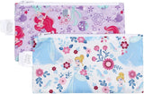 Bumkins Disney Cinderella & Ariel Snack Bags, Reusable, Washable, Food Safe, BPA Free, 2-Pack