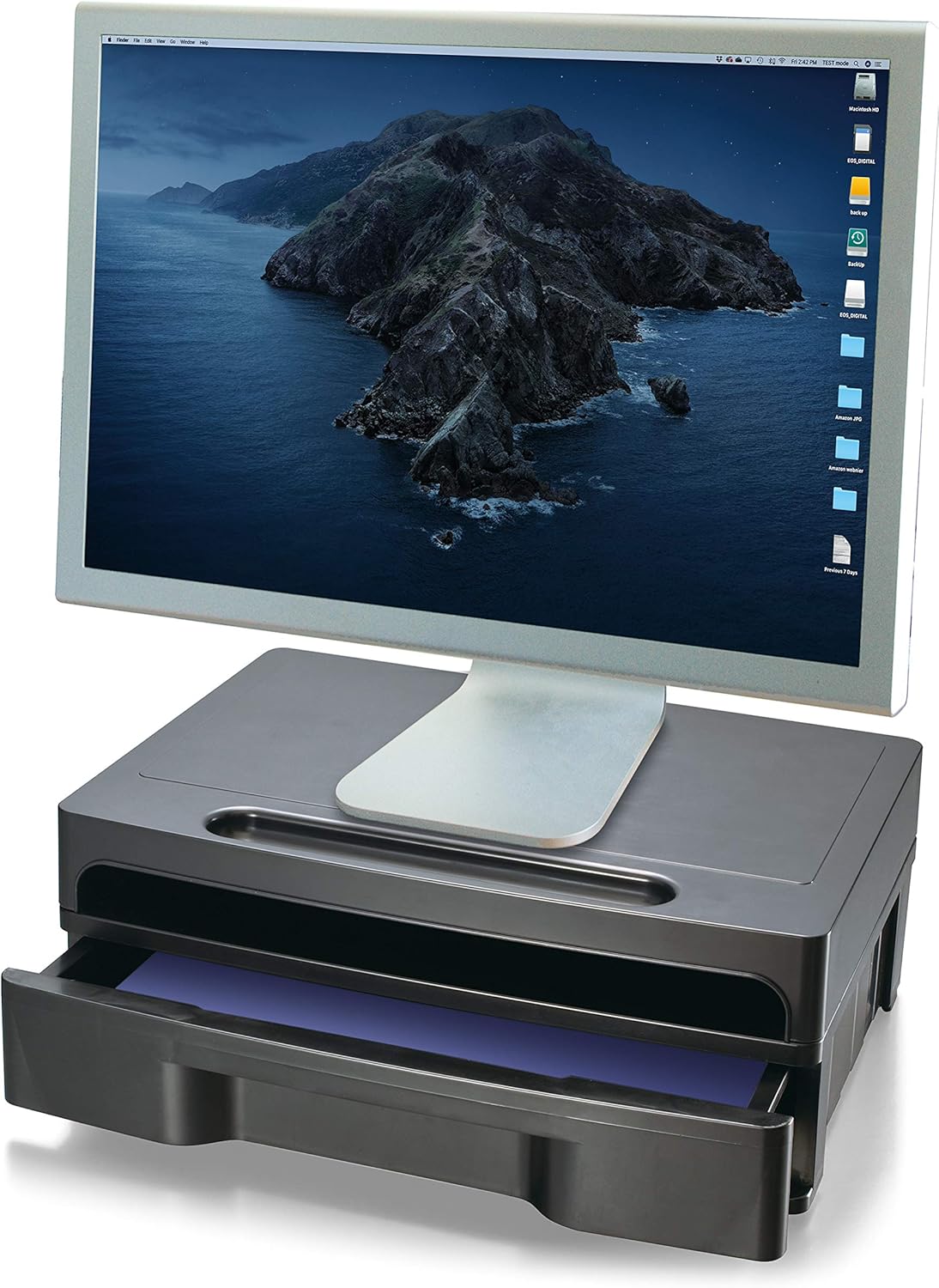 Officemate Monitor Stand With Drawer Black