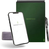 Rocketbook Smart Reusable Notebook, Flip Executive Size Spiral Notebook, Green, (6