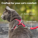 PetSafe Come With Me Kitty Harness And Bungee Leash Medium LilacDeepPurple