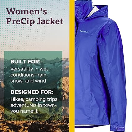 MARMOT Women’s PreCip Rain Jacket Lightweight, Waterproof (M Size)