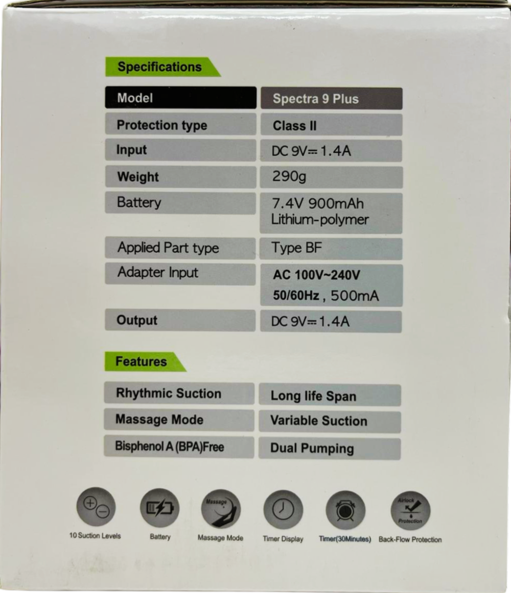 Spectra 9 Plus Rechargeable Breast Pump