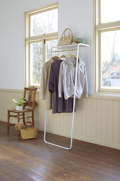 Yamazaki Home Leaning Shelf White Colour Coat Hanger