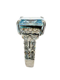5.01 Carat Fancy Vivid Blue Lab Grown Diamond Ring