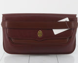 Cartier Must De Cartier 187E58404 Burgundy Leather Clutch Pochette