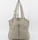 Marc Jacobs Leather Greige Colour Tote Bag