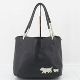 Kitamura Motomachi Leather Navy Colour Tote Bag