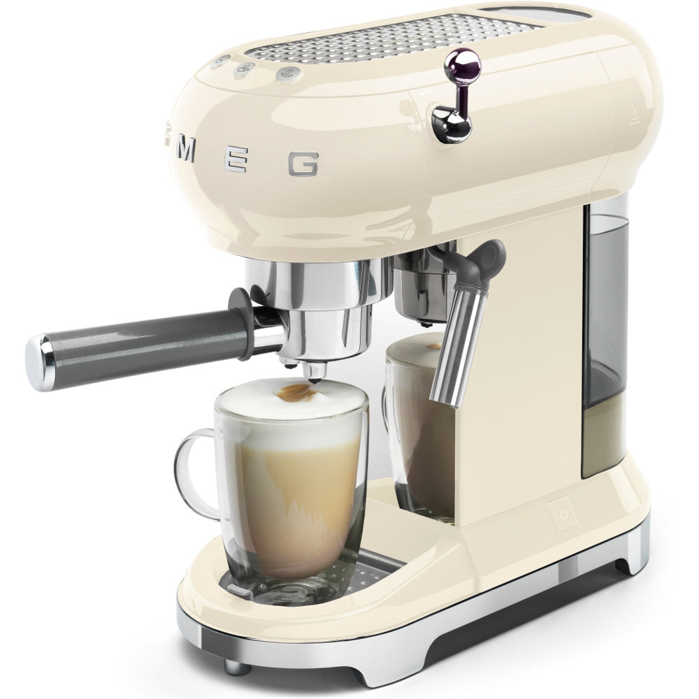 Smeg ECF02CRUK 1450W Cream Colour Coffee Machine