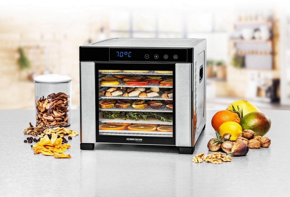 Rommelsbacher DA900 Temperature Selection Stainless Steel Tray Food Dehydrator