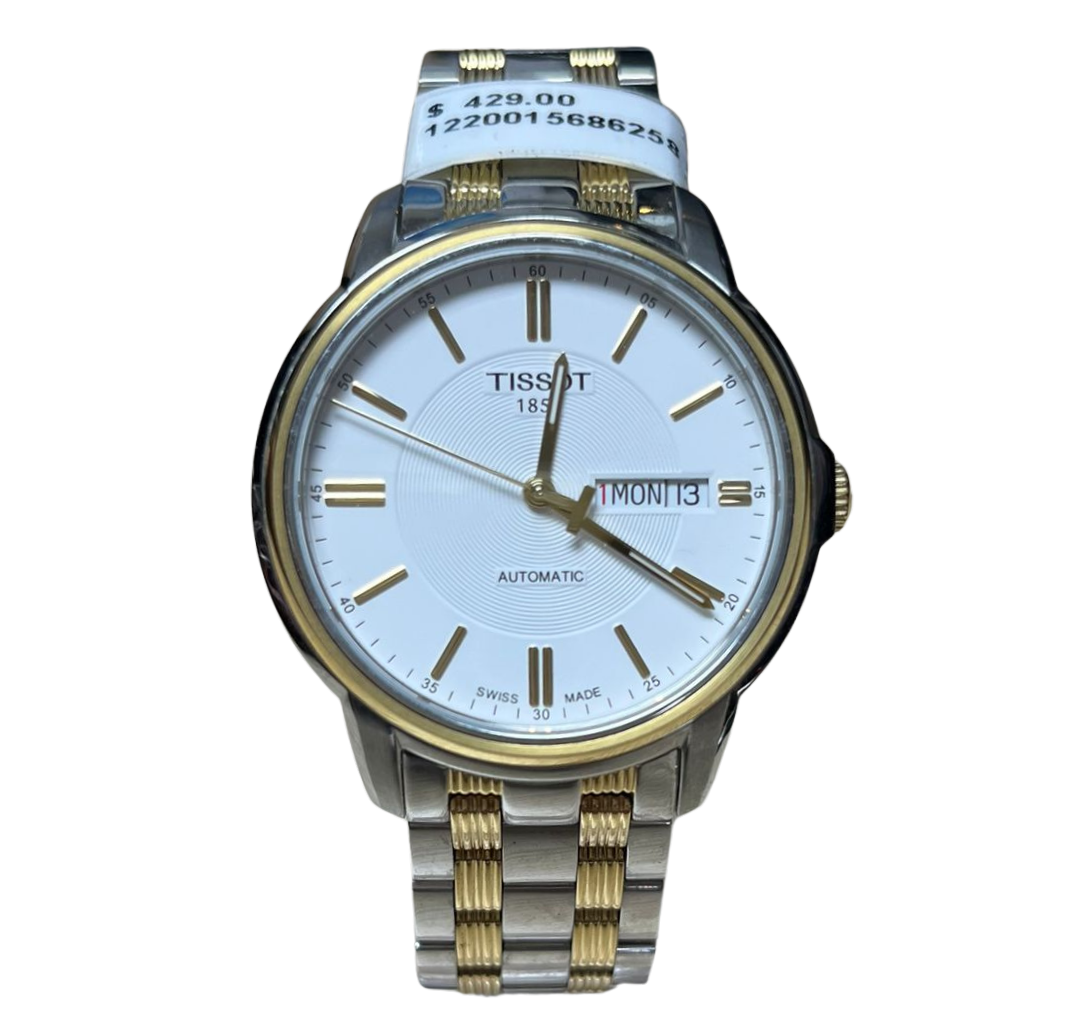 Tissot TClassic Automatic III T065430A White DayDate Gold PVD