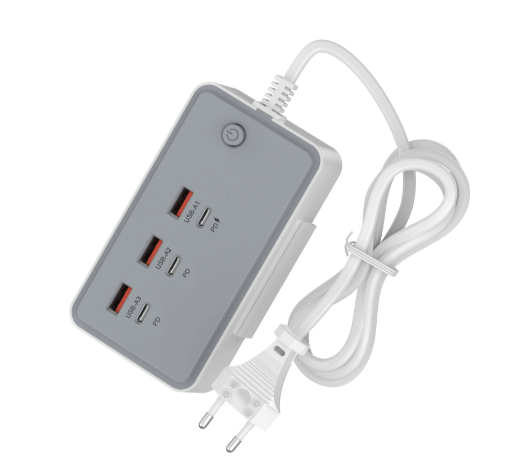 Power Socket 3 USB 3 Type C HB100