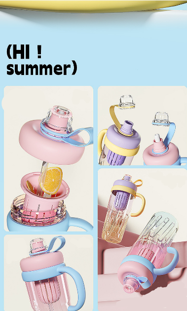 Water Bottle with Handle & Juice Core 950ML