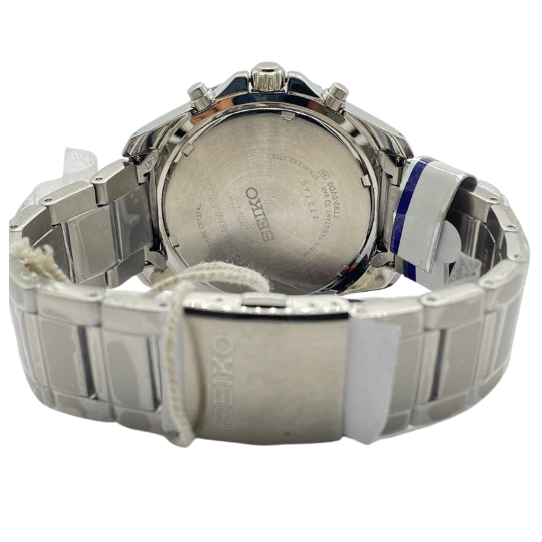 Seiko Criteria 43mm Quartz Chronograph Blue Dial Watch SNDH13P1