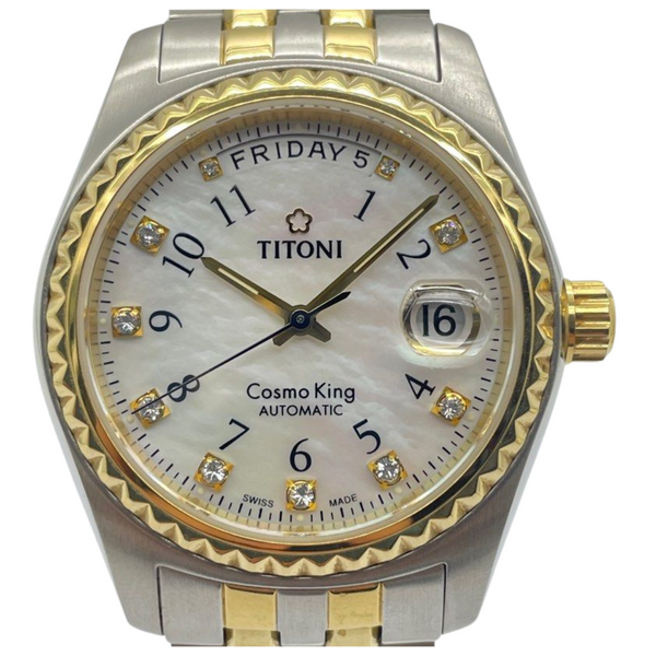 Titoni Cosmo King 40mm Automatic Mother Of Pearl White Dial Watch 787 Cash Converters