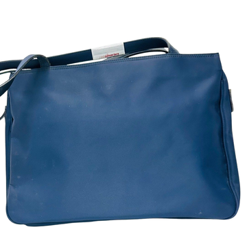 SHOULDER BAG-BLUE CANVAS/LTHR STRAP/2FRONT POCKETS VALENTINO GARAVANI SPORT