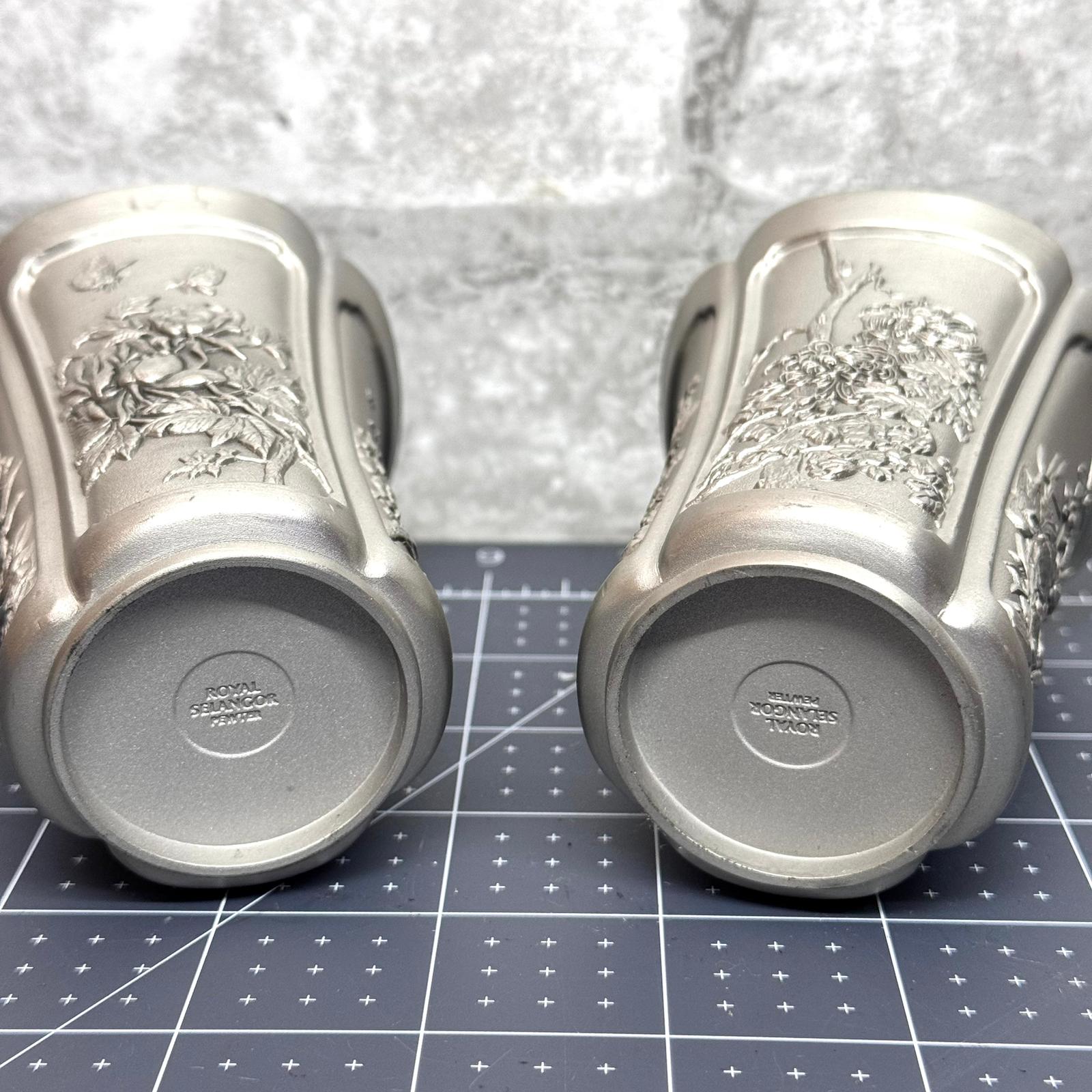 Royal Selangor Pewter Four Seasons Tumbler w/Case ,Pair H-8.5CM