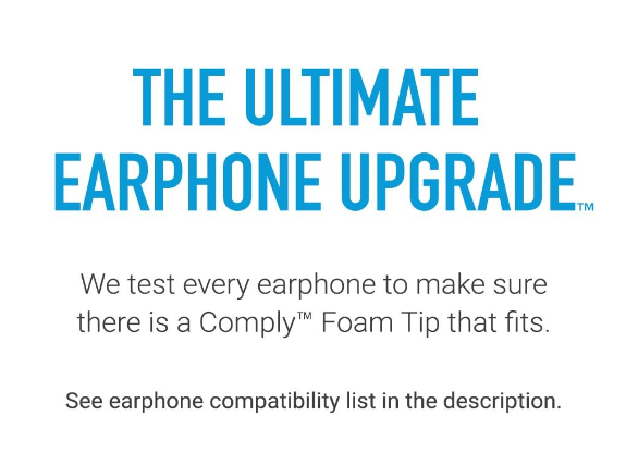 Comply Foam 200 Series Replacement Ear Tips for Bang and Olufsen, Sennheiser, Axil, MEE Audio, KZ, Bose & More | Ultimate Comfort | Unshakeable Fit|NO TechDefender | Large, 3 Pairs