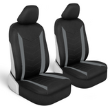 Motor Trend SpillGuard Waterproof Car Seat Covers for Front Seats, Gray Stripes – Durable Neoprene Car Seat Protectors, Easy to Install, Interior Covers for Auto Truck Van SUV