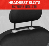 Motor Trend SpillGuard Waterproof Car Seat Covers for Front Seats, Gray Stripes – Durable Neoprene Car Seat Protectors, Easy to Install, Interior Covers for Auto Truck Van SUV