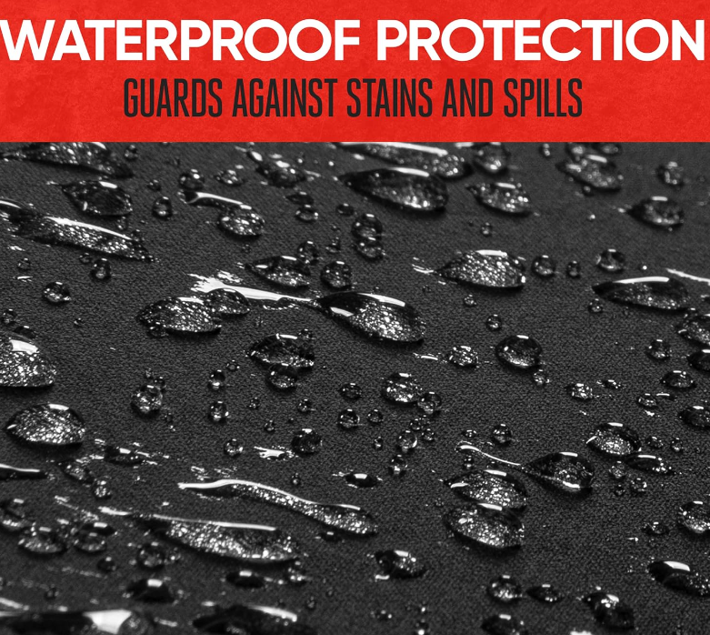 Motor Trend SpillGuard Waterproof Car Seat Covers for Front Seats, Gray Stripes – Durable Neoprene Car Seat Protectors, Easy to Install, Interior Covers for Auto Truck Van SUV