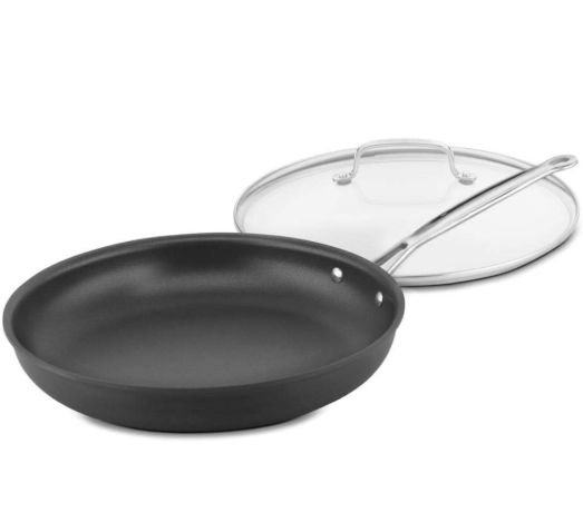 Cuisinart Chef's Classic Nonstick Hard-Anodized 12-Inch Skillet with Glass Cover