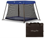 Dream On Me Travel Light Playard in Blue, Lightweight, Portable and Easy to Carry Baby Playard, Indoor and Outdoor - With a Soft and Comfortable Mattress Pad