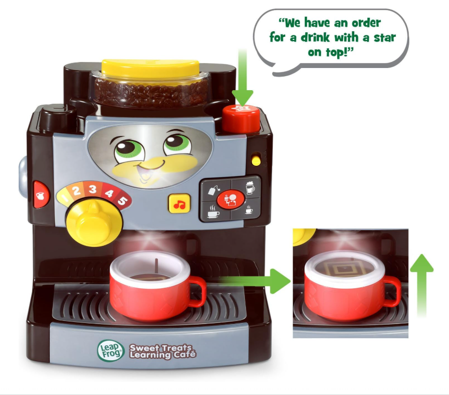 LeapFrog Sweet Treats Learning Café Electronic Toy, Brown, 12 Pieces