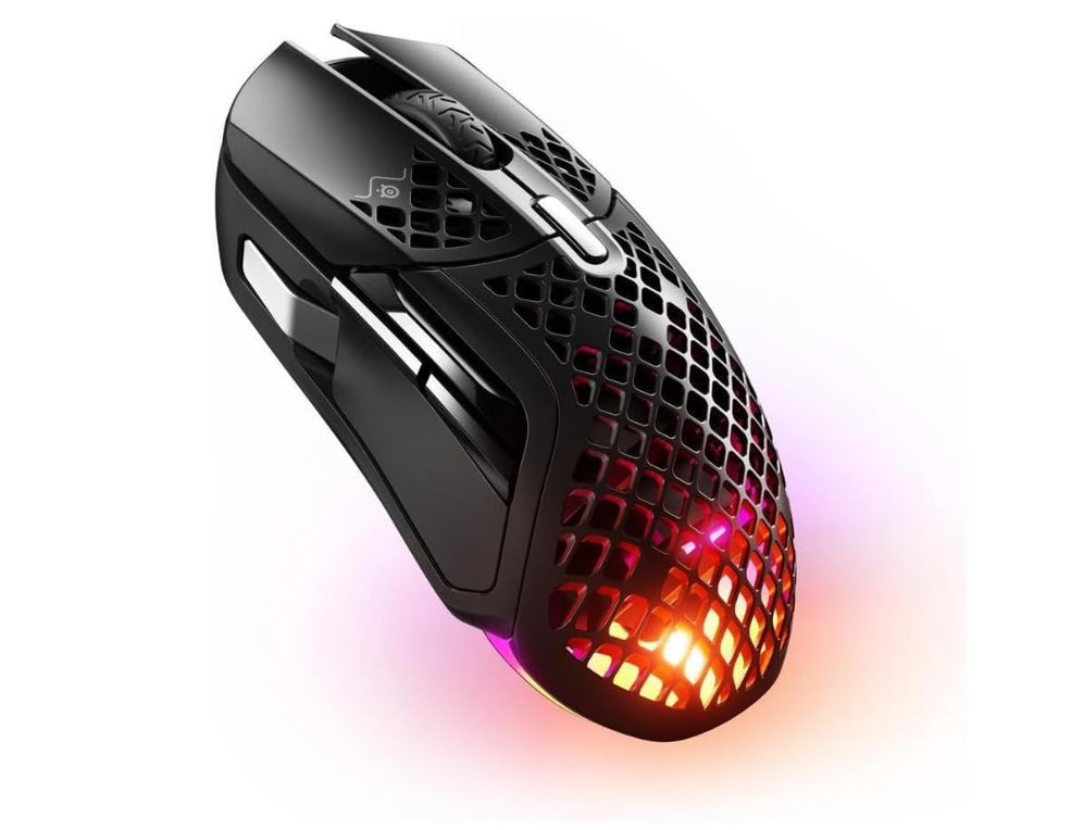 SteelSeries Aerox 5 Wireless - Lightweight Wireless Gaming Mouse - 18000 CPI - TrueMove Air Optical Sensor - Ultra-Lightweight Water Resistant Design