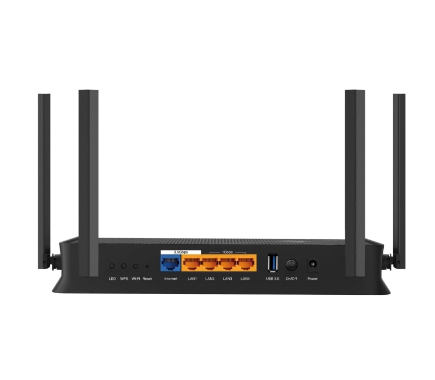 TP-Link Dual-Band BE3600 Wi-Fi 7 Router Archer BE230 | 4-Stream 3.6 Gbps | 2×2.5G + 3×1G Ports, USB 3.0, 2.0 GHz Quad Core, 4 Antennas | VPN Clients & Server | EasyMesh, HomeShield, MLO, Private IOT