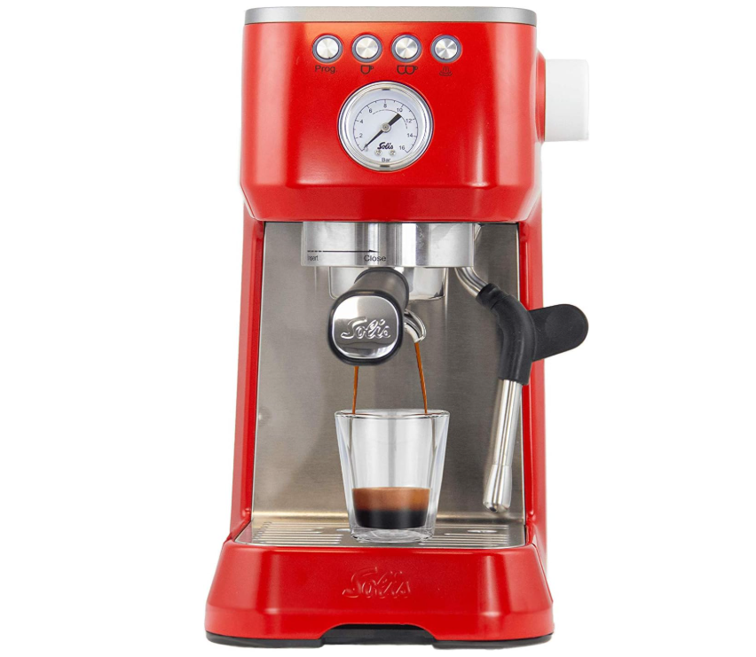 Solis Barista Perfetta Plus Type 1170 Espresso Coffee Machine, Red