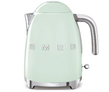 Smeg KLF03PGUK, 50's Retro Style Kettle, 1.7 L Capacity with Water Level Indicator, 360 Swivel Base, Anti-Slip Feet, Soft Opening Lid, Stainless Steel, Pastel Green