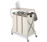 Whitmor Easy-Lift Triple Sorter with Folding Table