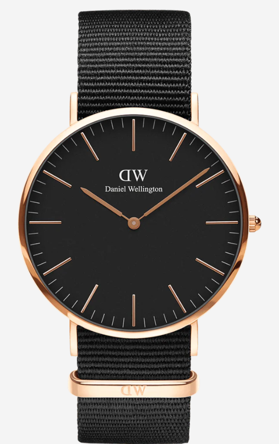 Daniel Wellington DW00100148 Classic Cornwall Black Rose Gold Watch For Men