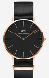 Daniel Wellington DW00100148 Classic Cornwall Black Rose Gold Watch For Men