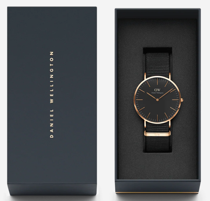 Daniel Wellington DW00100148 Classic Cornwall Black Rose Gold Watch For Men