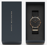 Daniel Wellington DW00100148 Classic Cornwall Black Rose Gold Watch For Men
