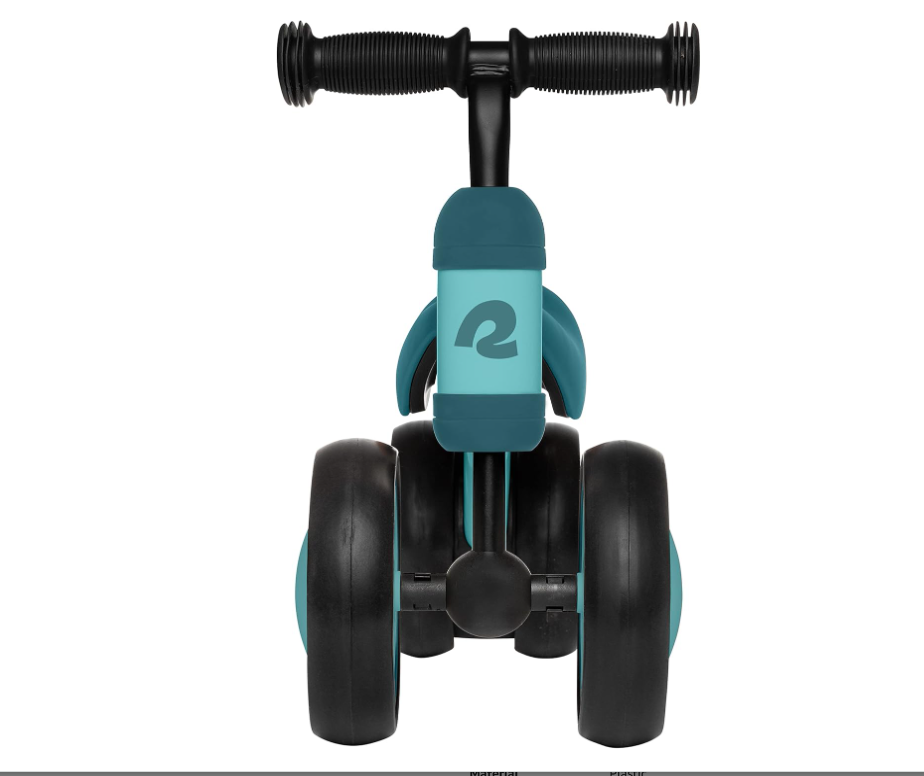 Retrospec Cricket Baby Walker Balance Bike with 4 Wheels for Ages 12-24 Months