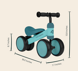 Retrospec Cricket Baby Walker Balance Bike with 4 Wheels for Ages 12-24 Months