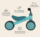 Retrospec Cricket Baby Walker Balance Bike with 4 Wheels for Ages 12-24 Months